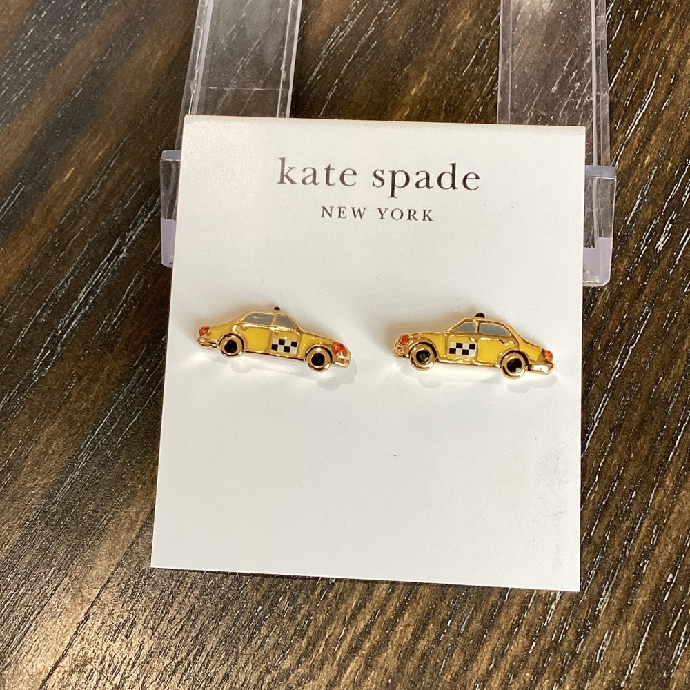 Kate Spade Ma Cherie Yellow Taxi Stud Earrings